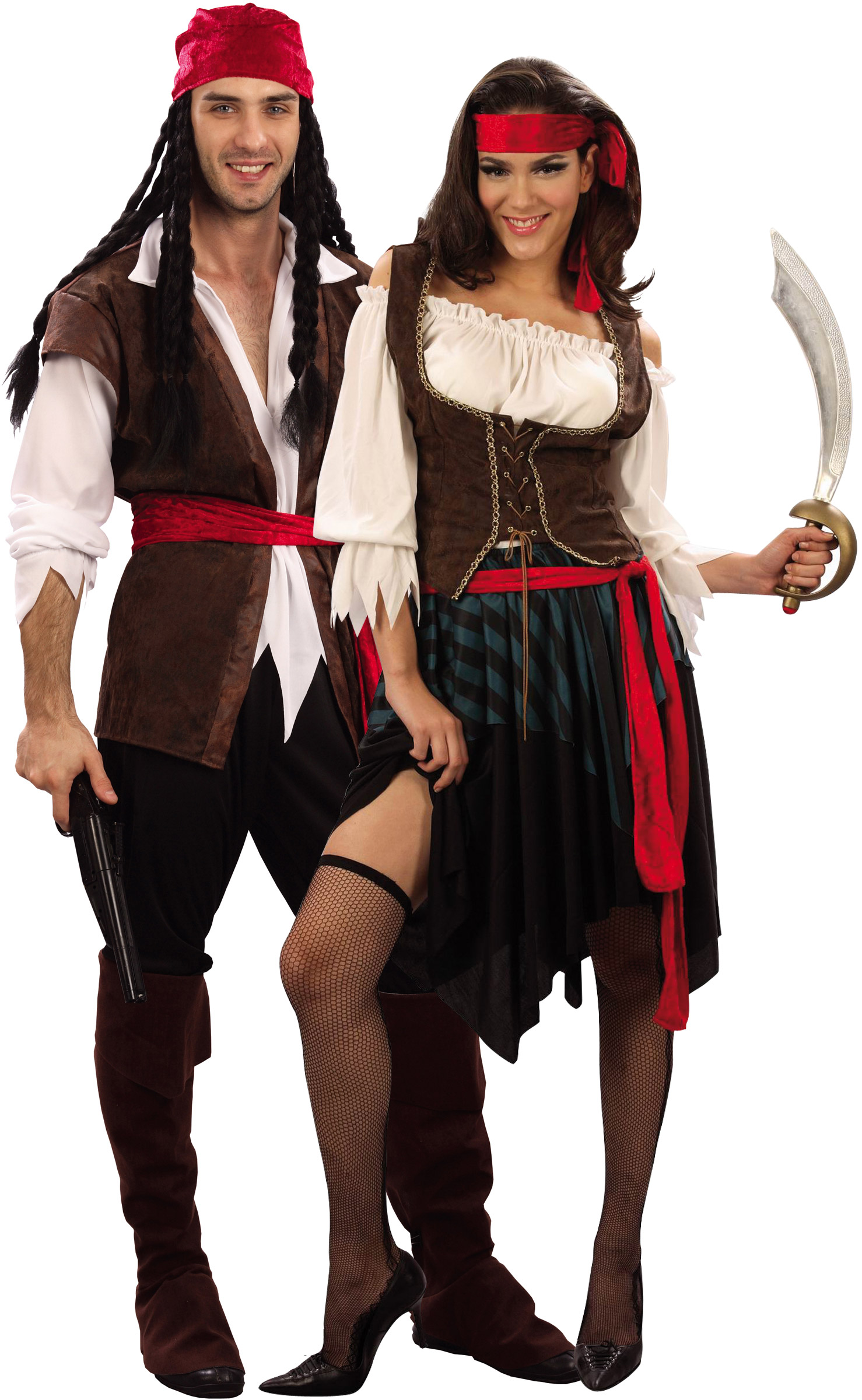 Déguisement couple pirate : Costume de pirate pour deux - assorti